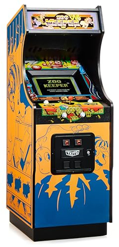 Numskull Quarter Arcades Zoo Keeper Collector's Edition Mini Arcade - 1/4 Scale Authentic Wooden Replica, Original ROM, Rechargeable Battery & 3W Speakers for Retro Enthusiasts [video game] [Custom] | 1/4 scale wooden replica with original ROM and speakers. For retro arcade collectors and gift buyers.