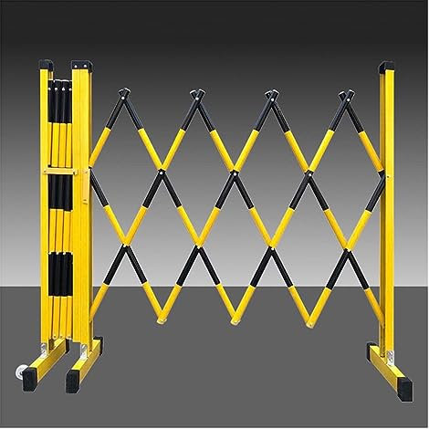 SdaryWare 1PCS Industrial Metal Barrier - Road Garage Construction Driveway Fence Retractable Traffic Scissor Gate, Aluminum Decorative Garden Fence Pet Fence Gate Adjustable (H120CM+L250cm/8.2ft)