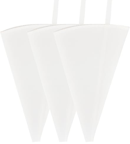 Lot de 3 poches à douille extra larges de 61 cm en tissu réutilisables avec revêtement en plastique pour décoration de gâteaux, gâteaux, desserts, glaçage