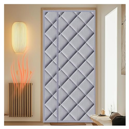 YXEHZ Thermo Vorhang Gegen Kälte Winter Verdickter Türvorhang Kälteschutz Wasserdicht Geeignet für Die Graue Isolierung des Innenhof-Supermarkts(1x2m)