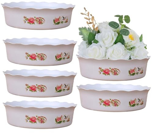 Generico Vasi Per Piantare Ninfee - Fioriera In Stile Cinese Con Ciotola Di Loto | Vaso Per Piante Da Giardino Rotondo Con Ampia Ciotola Per Fiori 6X | Vaso Da Fiori Idroponico Per Ninfee