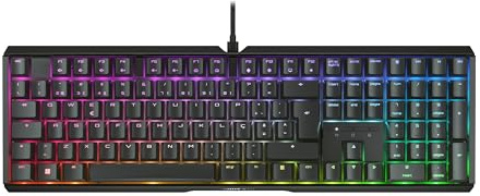 Xtrfy CHERRY MX 3.1, Tastiera Meccanica da Gioco, Layout Portoghese QWERTY, Illuminazione RGB, Cassa in Alluminio, USB-A, Interruttori MX2A RED, Nero, Layout Portoghese - QWERTY