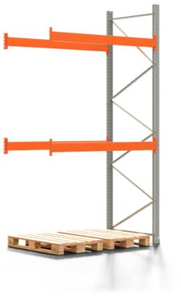 REGALWERK Palettenregal Artus - Anbauregal mit 3 Ebenen - Fachlast 3.000 kg - 3.500 x 1.900 x 1.100 mm (HxBxT) - Schwerlastregal