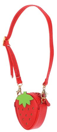 jojofuny Bolso Bandolera para Muñecas Bolsos Kawaii De Fresa para Muñecas para Niñas De Color Rojo