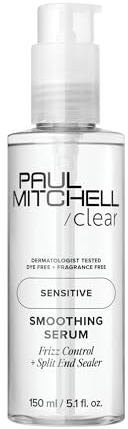 Paul Mitchell Clear Smoothing Serum, Blowout Primer, Fragrance Free, For Sensitive Scalp + Skin, 5.1 fl. oz
