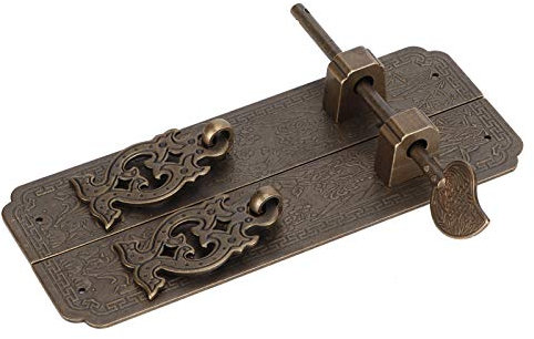 RASTKY Ferrures de meubles – Poignée de porte en cuivre antique de style chinois pour portes d'armoire, placards, etc.