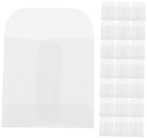 Housoutil 50 St Transparent Small Envelopes Klara Papperspåsar för Smycken Snacks för Förpackning Presentpåsar