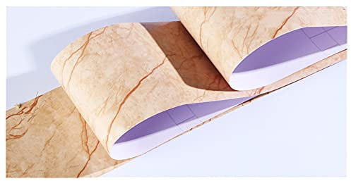 Sockelleiste Selbstklebend, Weichsockelleiste Baseboard Wandaufkleber Selbstklebende Wasserdichte Fliesen-Taille-Aufkleber Wohnzimmer-Korridor-Grenze Dekorative Boden Wandaufkleber(O,W 20cmx H 500cm)