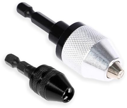 Pence & Moon Collective Keyless Drill Chuck Set, 2-Piece, 1/4 Hex Shank Adapters, 0.3-6.5mm & 0.3-3.6mm Range