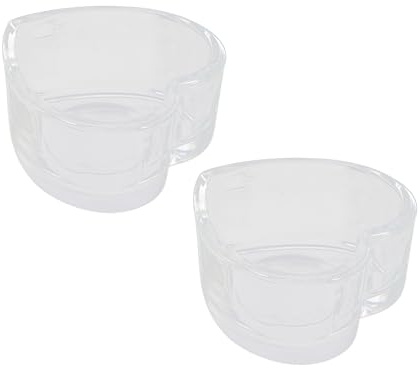 ibasenice 2piezas Cuenco De Comida Prueba De Salpicaduras para Hámster Transparente para Jaulas De Ratas Accesorio para Chinchillas Pequeño