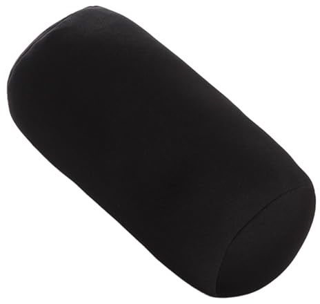 yakermur Oreiller en Rouleau De Microbilles, Traversin Tube Microbilles | Cervical Soutien Boudin Yoga Cervicales Et Corps Coussins Mousse Housse Velours Gris