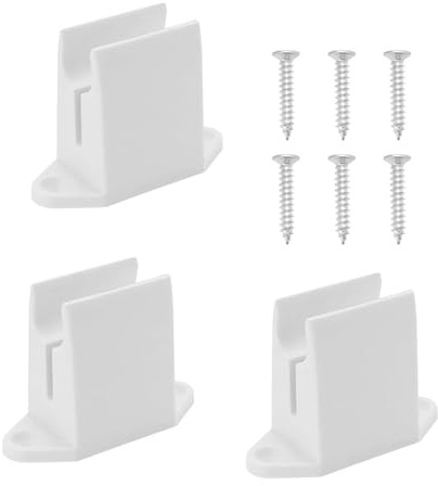 Sharplace 3 Soportes de Pared con Manivela para Varilla de 13 Mm, Distancia Entre Orificios de 44 Mm, Herrajes Resistentes