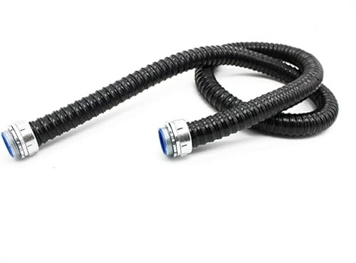 combinazione di cavi vuoti in plastica, 未处理 1pc 1M Tubo in metallo rivestito in plastica Ritardante di fiamma Filettato Tubo corrugato Custodia for cablaggio for cavo di protezione Manicotto for tubo
