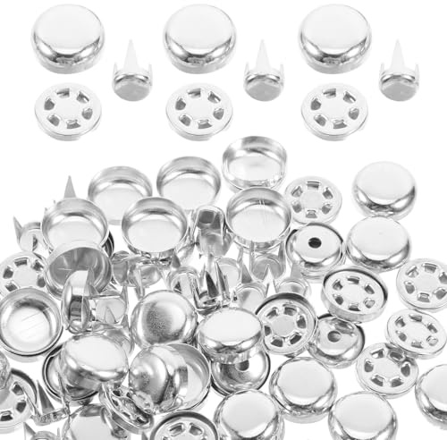 Homoyoyo 200 Stück Metall Hutknöpfe 13mm Rund Ersatzknöpfe für Baseballkappen Schirmmützen und Outdoor Kopfbedeckungen Langlebig und Einfach zu Montieren für Reparatur und Selbstgemacht