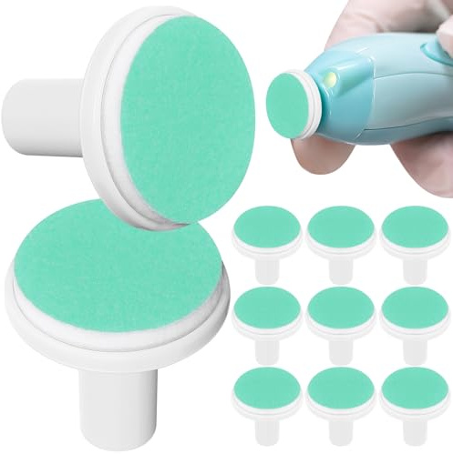 KAJNBN Têtes de Meulage Plastique et Papier Abrasif pour Lime à Ongles Électrique 24pcs Simple à Installer à Partir de 12 Mois Bébé Compatible pour Garçon et Filles