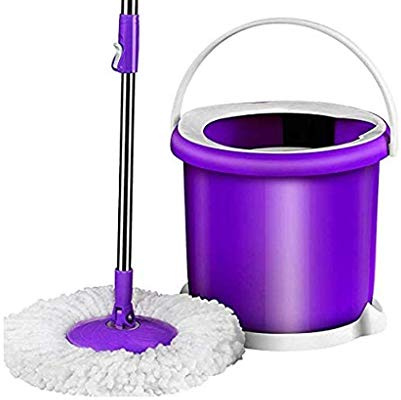 fregona giratoria, Cubo de trapeador automático Trapeador Giratorio Lavado Manos Libres Cilindro único Hogar Ahorro Trabajo Descarga automática Agua Perezoso