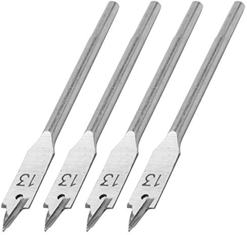 Cocoarm Spade Drill Bit Set High Carbon Steel Paddle Flat Bits 13mm Woodworking Spade Drill Bit with Cutting Thorn Design Round Holes Accurate for Users