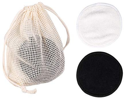 Lurrose 12stücke Wiederverwendbare Abschminkpads Mit Puderquaste Reinigungspads Für Make-up-entfernung Waschbare Gesichtsreinigungspads Kosmetikzubehör Mit Tasche