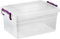 Easy Shopping® Clear Plastic Storage Box Lid Clip Locking Office Home Kitchen Food Container Multi-Purpose (15 Liter Square)