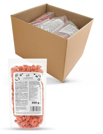 KoRo - Anacardi con polvere di lamponi | 12 x 500 g