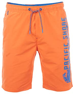 riverso Badehose Herren Regular Fit RIVJannik Badeshorts Sporthose Schwimmhose Shorts Kurze Hosen Print Elastischer Bund Schwarz Blau Rot Grün Orange S M L XL XXL 3XL 4XL 5XL
