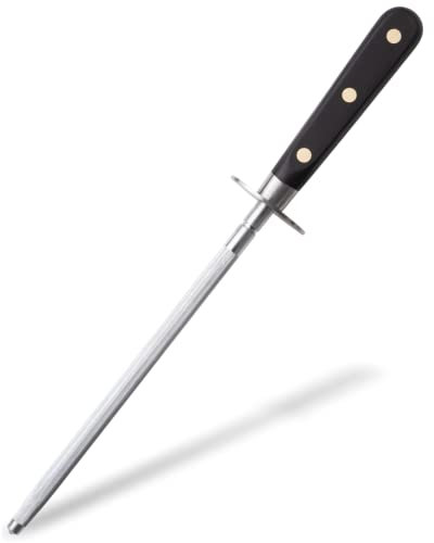 Forte Range Long Sharpening Steel - Taylors Eye Witness 25cm/10” in Length, Super Hard Stainless Steel Butchers Rod. Keep Commercial Or Home Kitchen Knives in Razor Sharp Condition.