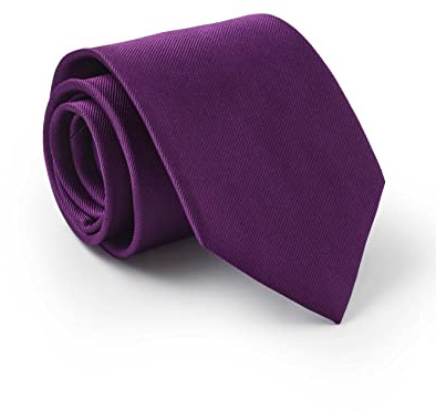 THE SAVILE ROW COMPANY LONDON Men's 100% Silk Tie, Purple Fine Twill