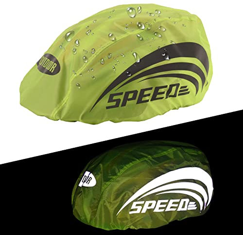 Reflektierende Fahrrad Regenhaube,fahrradhelm Regenschutz,fahrrad Helmüberzug,wind-und Wasserdichter Helmüberzug,staubdicht Helm Regenhülle,helmüberzug,für Alle Helme,mit reflektierenden Streifen,grün