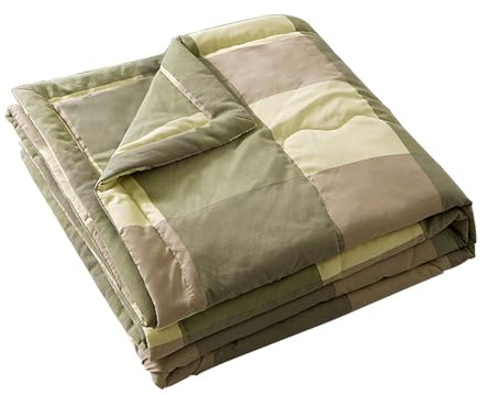 DEZYPZAM Sommer Kühler Steppdecke Dünne Bettdecke Leicht Und Druckfrei Waschbar Weich Und Hautfreundlich Bequeme Atmungsaktive Bettdecke für Allergiker,Gesteppte Steppdecke (GrüN,150x200cm)