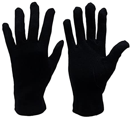 JYC CREATIVE 6 Paar Handschuhe, Mehrzweckhandschuhe, Baumwollhandschuhe, Ergonomische Handschuhe, Handschuhe für Haus, Garten, Fahren, Gastronomie, Arbeit, (18 cm, 6 Stück Schwarz)