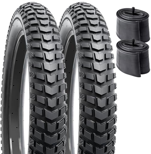 YunSCM 2PCS Fat E-Bike Faltbarer 26 Zoll Reifen 26x3.0 Mantel 76-559 Ventil kompatibel Elektrofahrräder, Rennräder 26 x 3 Fahrräderreifen