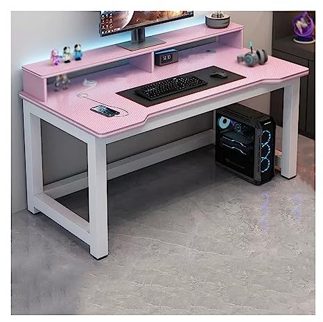 Laptop-Tisch Computertisch PC-Desktop-Tisch, doppelter Desktop-Schreibtisch for Studenten, Zuhause, Schlafzimmer, Arbeitstisch, Bürotisch, einfacher Gaming-Tisch, PC-Tisch Arbeitstisch für das Heimbür