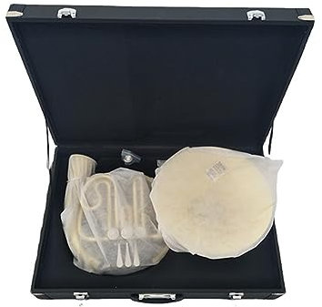 HDYNUZ Bb Einzel-Waldhorn, 3 Klappen, Messing, Lack, Gold, Waldhorn-Blasinstrument mit Kupfernickel-Mundstück-Tragetasche