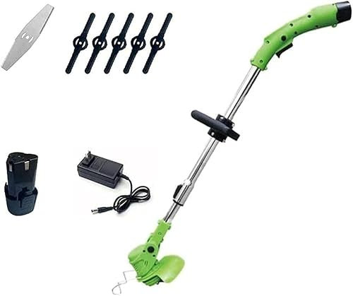 RUTAVM Portatile in Mano Tagliaerba a Batteria Rasaerba Elettrico Ricaricabile Regolabile Potatura Taglierina Attrezzo da Giardino 12V/24V-12V3000 mA 1 Batteria