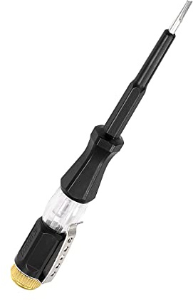 YOKIVE Tension Circuit Testeur, 3mm Fente Tournevis, Excellent pour Bureau, Art, Maison, Quotidien Utilisation (Ac 100-500V, Noir)