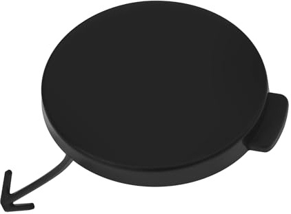 ECSiNG 5K0807241E Abdeckung für vordere Stoßstange, Anhänger, Zubehör, Teile, Abschleppöse, kompatibel mit Golf VI MK6 2009-2013, Schwarz