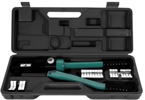 16 Tonnen Hydraulische Crimp,Hydraulische Presszange Crimpzange Kabelschuhe Zange Crimpzange, Quetschzange ydraulische ZangePress Quetsch Kabelschuh Presse mit Dies Kit für Crimpe