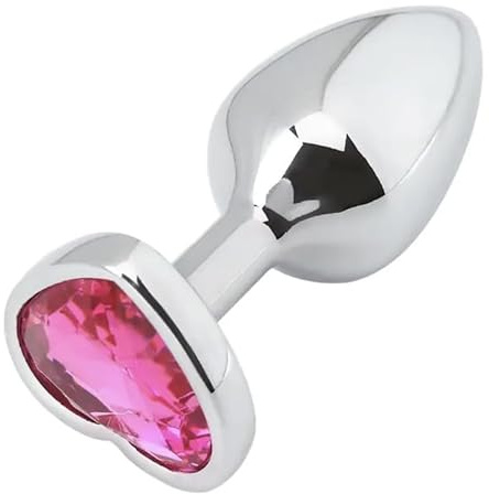 Sexy Emporium - Premium Jewell Butt Plug Sex Toy Heart Jewel Valentine Anal Plugs for Beginners Sex Toys for Valentines Gift Men Women Couples with Free Black Velvet Gift Bag (Pink)