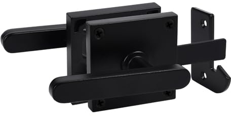 Befun Heavy Duty Double Sided Gate Latch, Aluminum Garden Gate Latch | with 2 Handle, Garden Gate Latch for Wooden Gates, Shed Door Latch, Shed Latch, Gate Fixings for Outdoor Fence, Pool Gate