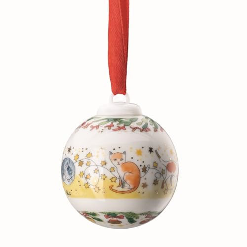 Porzellan-Minikugel 2024-Weihnachtsleuchten 4,5 cm