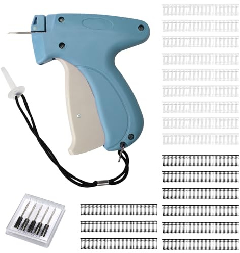 Etikettierpistole für Kleidung, Standard-Etikettierpistole, tragbare Etikettierpistole, 5 Ersatz-Etikettierpistolennadeln + 1000 Stück 8 mm Etikettierpistole, Widerhaken für Kleidung, Socken,