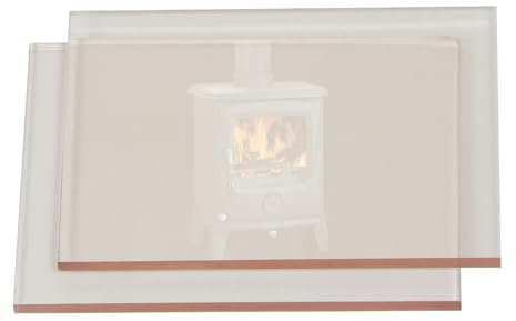 Cristal para estufas, chimeneas y hornos. Resistente al fuego y el calor extremo de hasta 700º. (35 x 25)