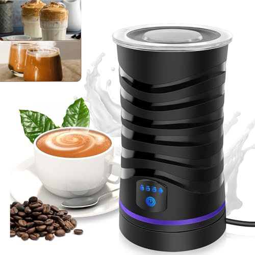 4-in-1 Milk Frother and Steamer Electric Milk Frother for Cold Foam&Heat Foam,600ml Coffee Frother and Steamer,Frother Wand for Latte,Hot Chocolate,Coffee
