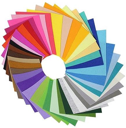 NUOBESTY 40stücke Teiliges Polyester Bastelfilz Strapazierfähige Nicht Gewebte Filzplatten Für DIY Kreativprojekte Dekorationen Patchwork Und Handarbeitsbedarf