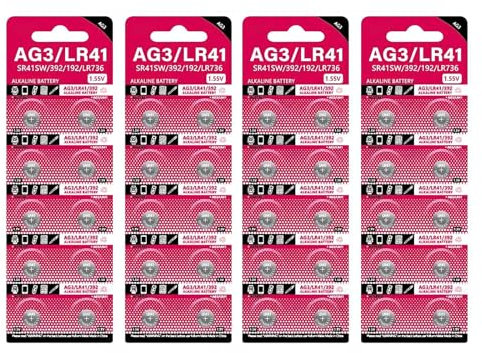Wsdsgz Batterien, AG3 1,55 V Knopfzelle Knopfzelle Lithium-Batterien SR41 192 L736 384 SR41SW CX41 LR41 392 lang für Elektronikgeräte