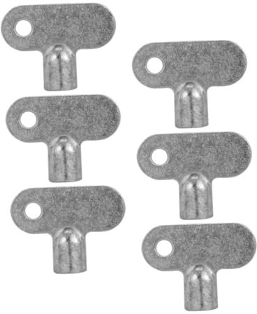 Angoily 6pcs Exhaust Valve Key Square Socket Key Radiator Tail for Plumbing Bleeding Supply