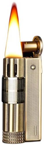 Kreative Paraffin-Feuerzeuge, Vintage- und Graben-Feuerzeuge, Kerzen-, Küche-, Camping- und Kaminfeuerzeug, Geschenke für Männer (Brennstoff nicht enthalten) (Farbe: Bronze)