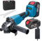 Smerigliatrice a Batteria 125MM, Smerigliatrice Angolare con batterie per Taglio Lucidatura Piastrelle in Ceramica Legno Pietra Acciaio