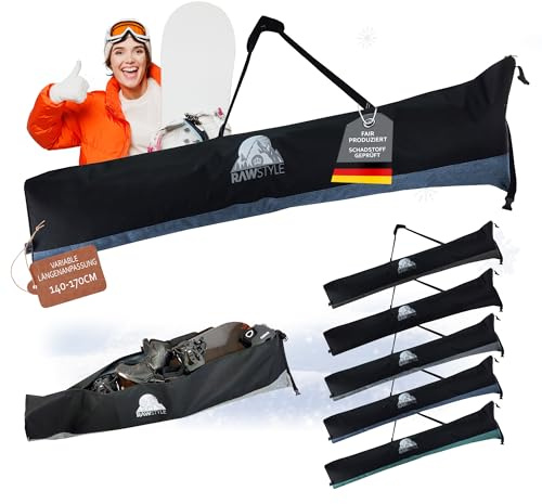 Rawstyle Snowboardtasche, Tasche für Snowboard variabel 140-170cm | universal anpassbar, Erwachsene, wasserdicht, für Zubehör Boots Helm MAXI