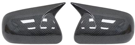 Tür Außenspiegel Kappe Rückspiegel-Abdeckungen für Seitenspiegel, Kappen für Toyota für Corolla 2007–2013, Vios, für Yaris Sedan P90 2008–2013, schwarz glänzend, Auto Spiegel Abdeckung Gehäuse(Carbon